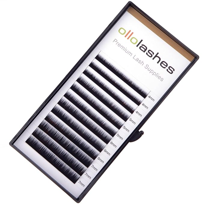 Bottom Lash Extension J Curl 0.10mm Mix4-7mm 4mm 5mm 6mm 7mm Black Color Lower Lash Extensions, Professional Supplies for Lash Techs (Bottom-J-0.10, 4-7mm)