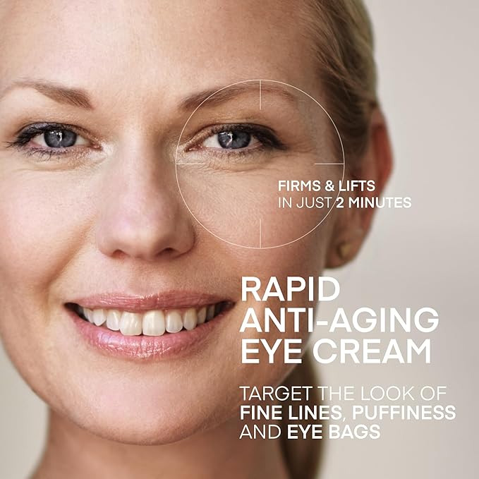TEREZ & HONOR Rapid Anti-Aging Eye Cream - Instant Eye Tightener & Lifting Serum for Under Eye Bags, Puffiness, Dark Circles, Fine Lines & Wrinkle Reduction - Niacinamide + Peptides – Made in USA