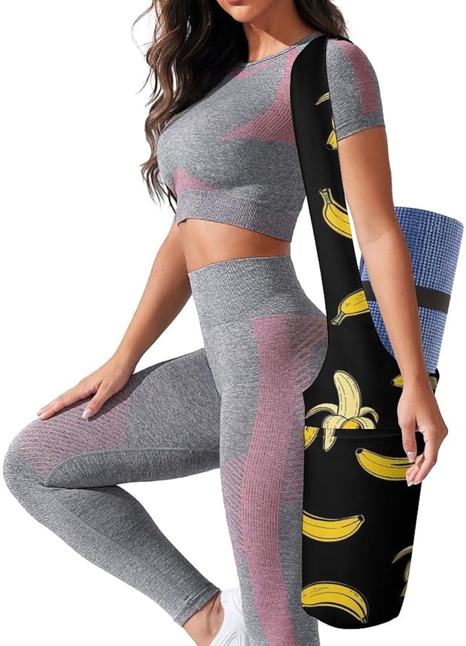 Yoga Mat Bag for Women, Stylish Yoga Mat Tote Sling Carrier Bag, Long Strap Exercise Mats Totes Sport Storage Bag