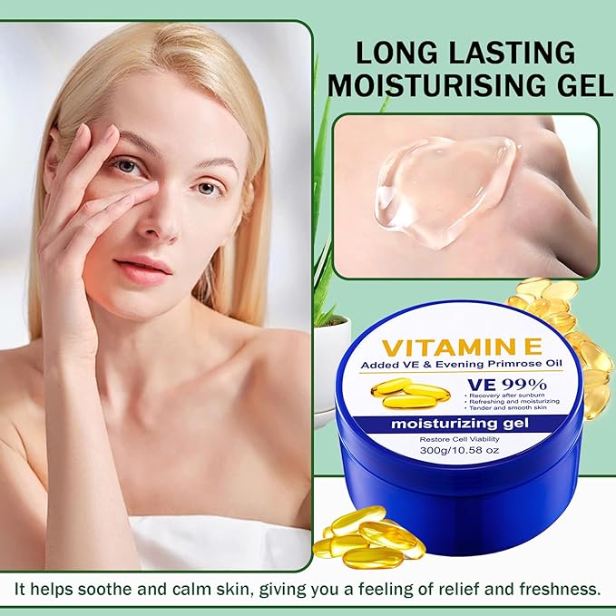 JunKuJK Moisturizing Gel for Face & Body,Non-sticky Gel After Sun Aloe Lotion Skin Care,Fast Absorbing Long Lasting Refreshing Hydrating Face Moisturizer for All Skin Types G