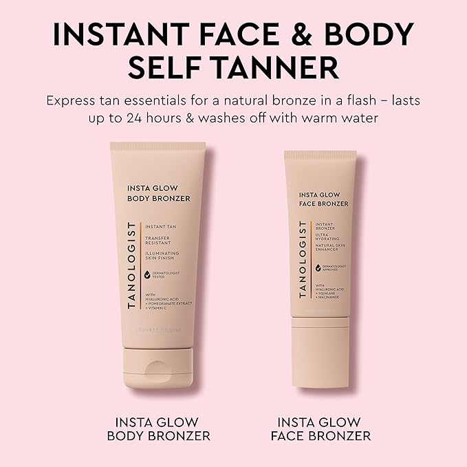 Tanologist Insta Glow Face Bronzer, Illuminating Cream Bronzer For Instant Radiant Glow, Lightweight, Blendable Formula For All Skin Tones, Vegan, 2.02 fl. oz/60 ml Tube