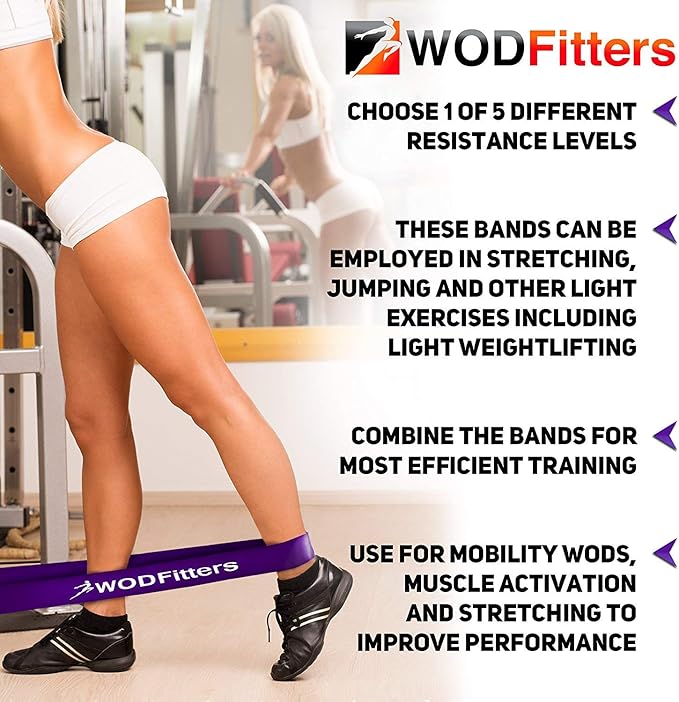 WODFitters Pro Series Pull-Up Assistance Bands – Premium Resistance Loop Bands for Assisted Pull Ups, Muscle Ups, Strength Training & Mobility – Durable Bands for Functional Fitness