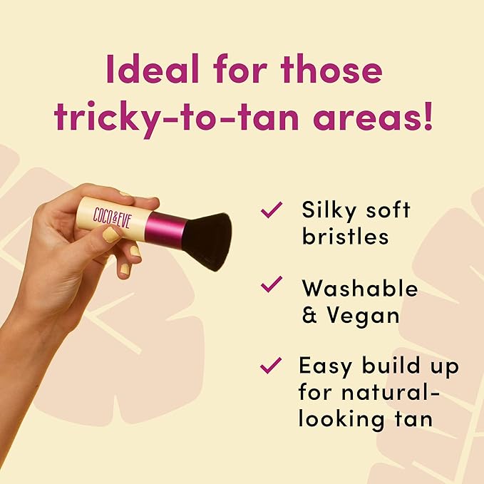 Coco & Eve Sunny Honey Bali Bronzing Bundle (Dark). All Natural Sunless Tanning Mousse. Instant Self Tanning Lotion with Bronzer, Mitt Applicator and Kabuki Brush.