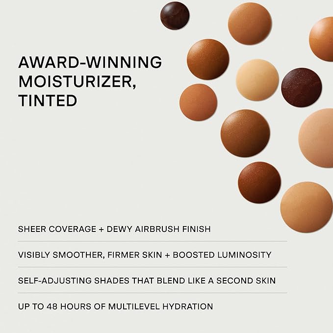 U Beauty The Super Tinted Hydrator Hyaluronic Acid Moisturizing Cream - Mega-Dose Skin Hydrator for Supple, Smooth, and Softer-Looking Skin For Up To 48 Hours - Shade 8-1.0 oz