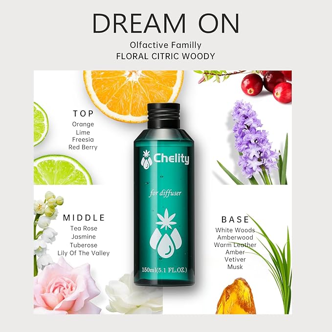 Dream On Diffuser Oil No. 1008-Premium Hotel Series Aroma Oil for Home & Office - Perfect for Waterless & Ultrasonic Diffusers(5.1Fl Oz)