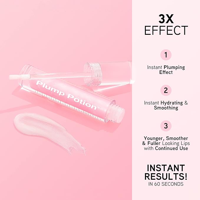 Physicians Formula Plump Potion™ Needle-Free Lip Plumping Cocktail Lip Gloss, Pink Crystal Potion, Hypoallergenic, Fragrance Free, Dermatologist Approved