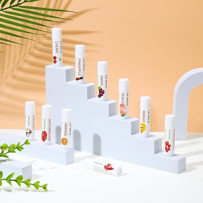 50 Pcs Fruit Flavors Lip Balm Supplies