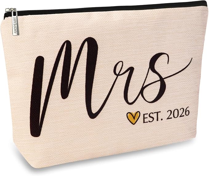 ancpeany Wedding Bridal Shower Gifts for Bride To Be 2026, Bachelorette Gifts for Bride Party Accessories, Future Mrs Makeup Bag, Wifey Engagement Gift for Women, Cosmetic Travel Pouch