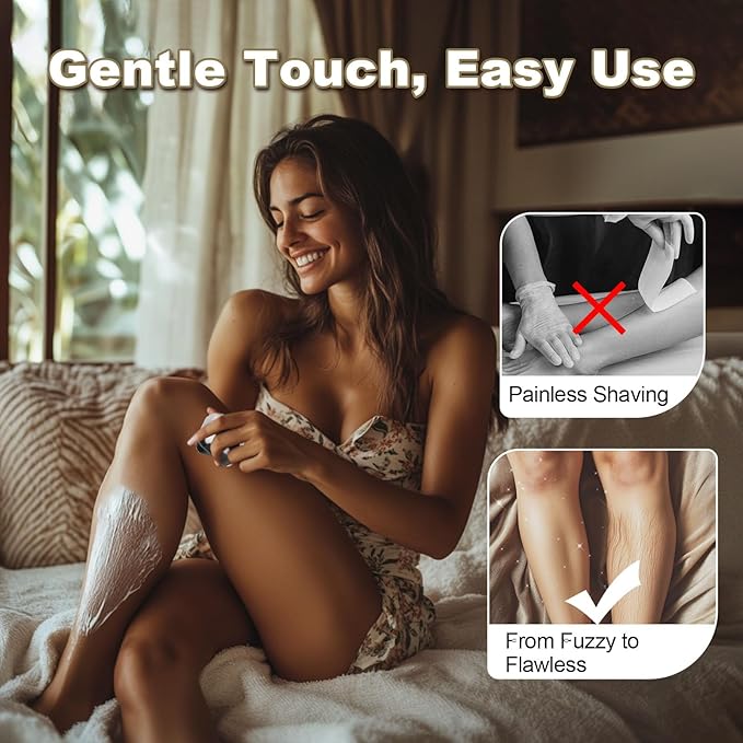 Youbella Facial Hair Removal for Women, 3D Floating Blade Rotary Razor, Wet/Dry Electric Shaver, Portable & USB Rechargeable Epilator Hair Remover for Face, Upper Lip, Chin, Arms & Legs (Silver)