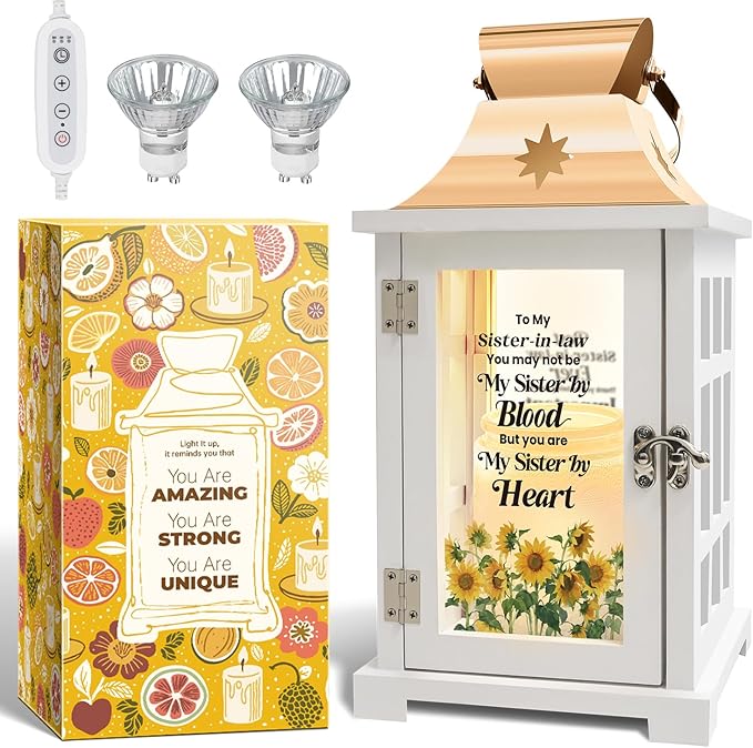 Sister in Law Gifts, Gifts for Sister in Law Birthday Christmas Mother's Day Wedding Gifts – Candle Warmer Lamp with Timer, Wax Melter Lamp