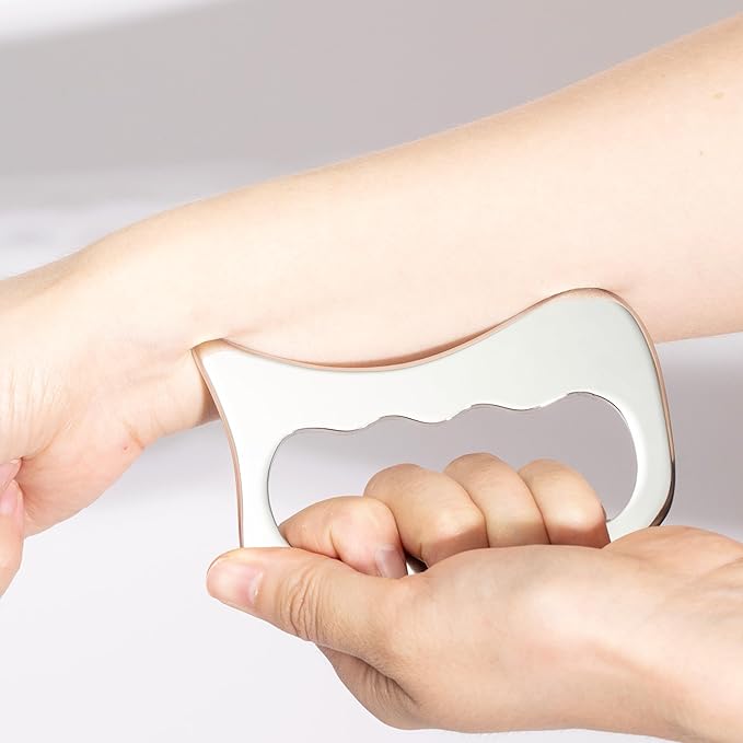 Gua sha Tool gua sha Stainless Steel iastm Tool Gussha Massage Tool Muscle Scraping Tool for Soft Tissue Therapy and Reduce Arms,Back, Legs, Neck Muscle Pain(SHAOZHANG)………