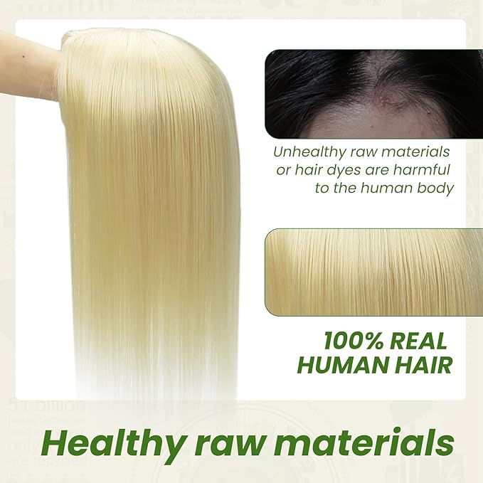 HAIR Toppers for Women Real Human Hair, Toppers Pieces for Women with Thinning Crown 6x7 inch 150 Density 65 grams 14 inch blonde Color All Real Human Hair(#60 14inch)