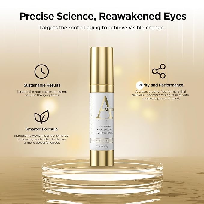Abarno Hydrating Eye Serum for Dark Circles and Puffiness – Caffeine, Retinol, Niacinamide, Peptides – Anti-Wrinkle, Firming, Smooths Fine Lines – Under Eye Treatment – 0.7 fl. oz