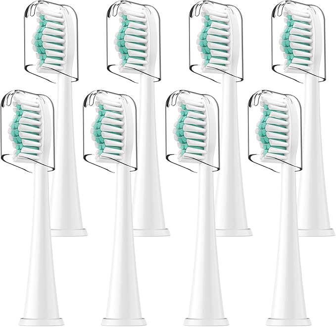 Toothbrush Heads, 8 Pack Electric Toothbrush Replacement Heads for Philips Sonicare Soft Dupont Bristles Replacement Toothbrush Heads for Oral Care