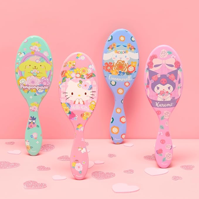 Wet Brush Hello Kitty and Friends Original Detangler Hair Brush, Hello Kitty, Ultra-Soft IntelliFlex Bristles, Easy Detangling For All Hair Types (Wet Dry & Damaged), Women & Men