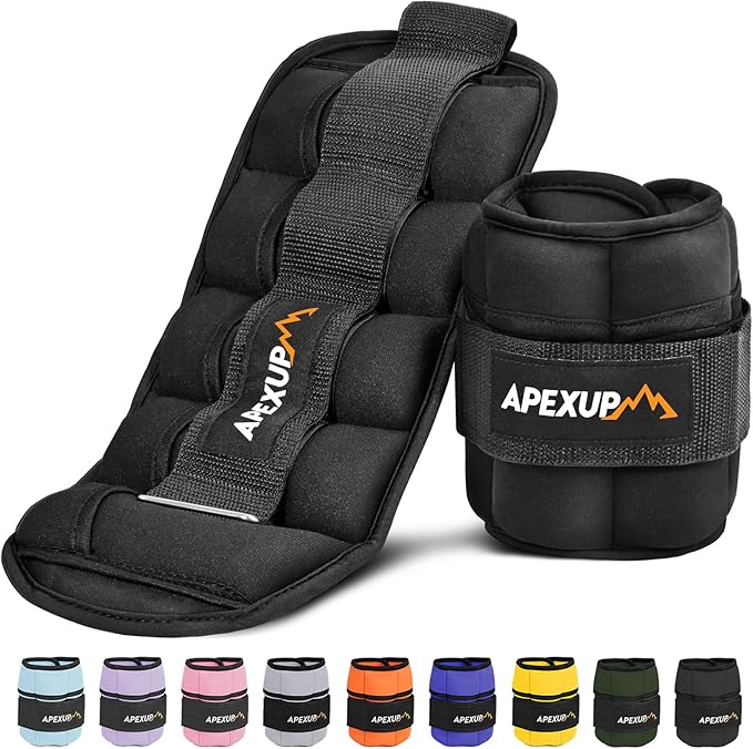 APEXUP 7 lbs/Pair Adjustable Ankle Weights for Women