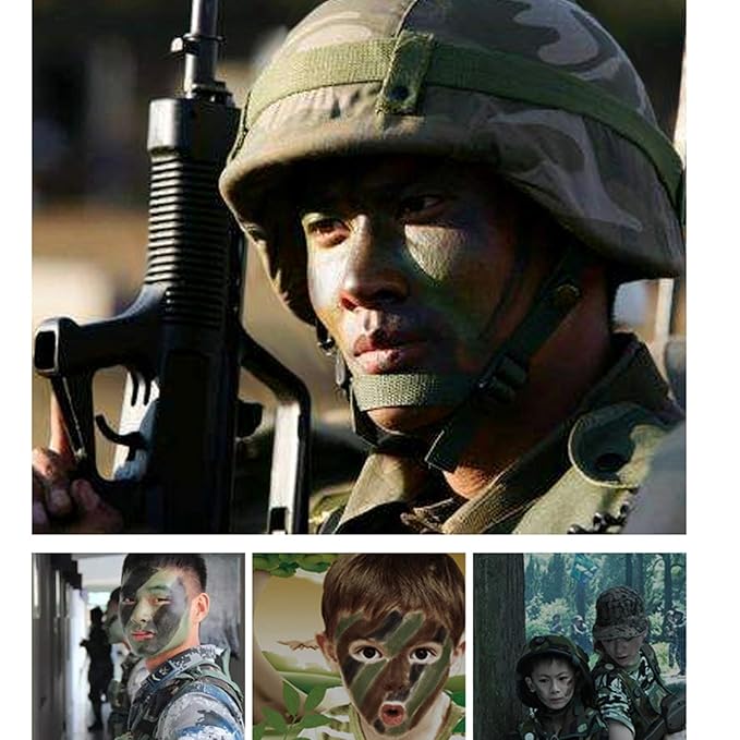 MEICOLY Light Green Face Body Paint,Christmas Stocking Stuffers,Green Face Paint for Halloween Witch Makeup Elphaba Costume,Hunting Hulk Camo Face Paint for Adults Kids,St Patricks Day Accessories