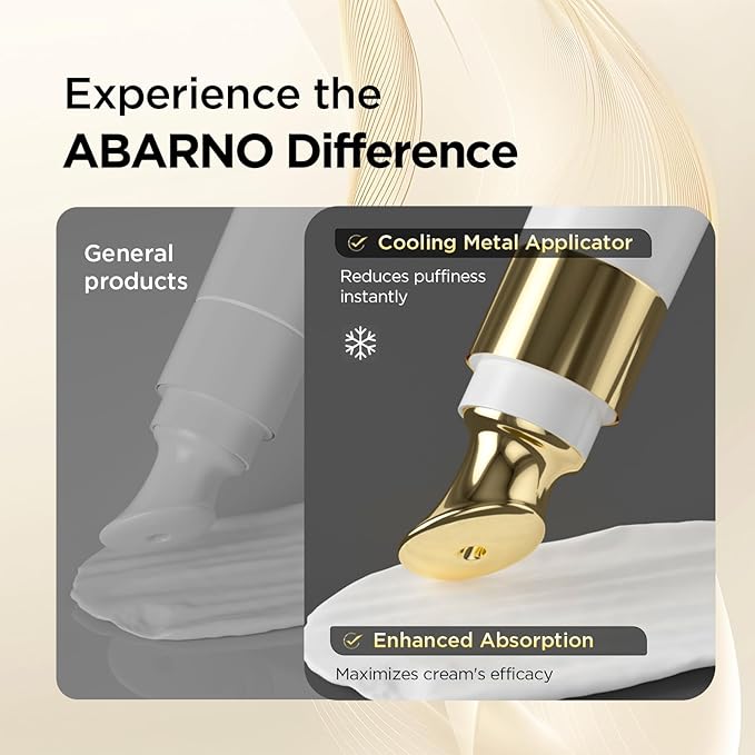 Abarno Retinol Eye Cream for Dark Circles and Puffiness – Hydrating Eye Serum for Wrinkles and Fine Lines, Anti-Aging Under eye Cream for Women, 0.71 fl oz