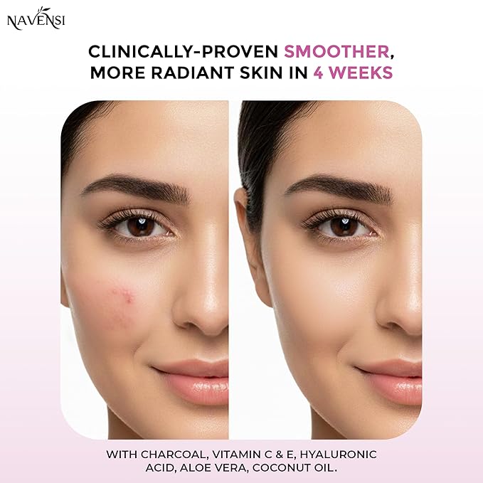 Navensi Anti Aging Face Wash 150ml | Hyaluronic Acid, Manuka Honey, Charcoal & Aloe Vera Facial Wash For Women & Men | Deep Cleansing, Hydrating Facial Cleanser For Smooth, Youthful Skin