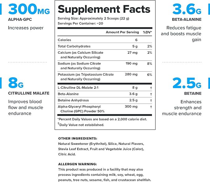 LEGION Pulse Pre Workout Supplement - All Natural Nitric Oxide Preworkout Drink to Boost Energy, Creatine Free, Naturally Sweetened, Beta Alanine, Citrulline, Alpha GPC (Caffeine Free Fruit Punch)