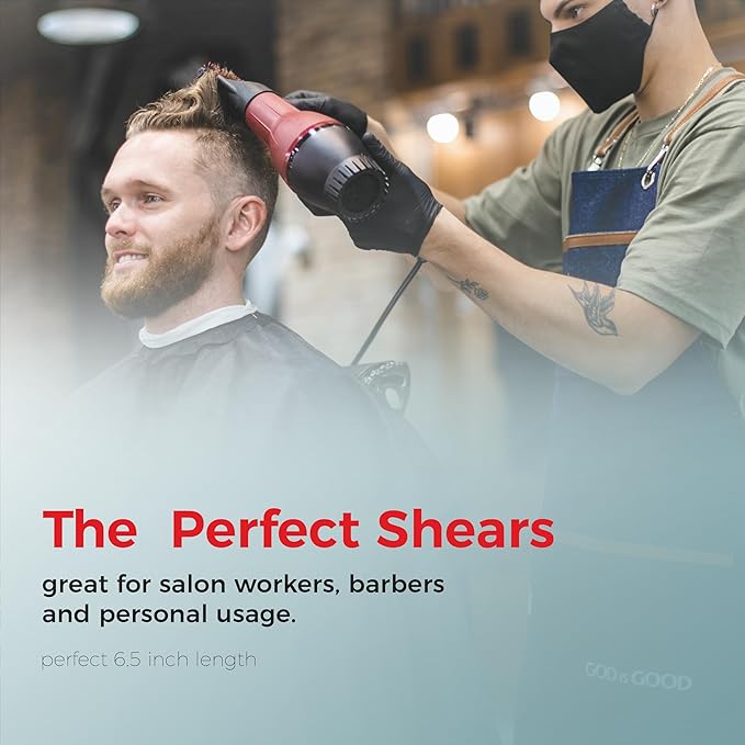 Suvorna Hair Cutting Scissors and Thinning Shears Set - Professional Hair Scissors Set - Barber Scissors and Accessories - Made with 420C Japanese Stainless Steel and Extremely Razor Sharp Edge.