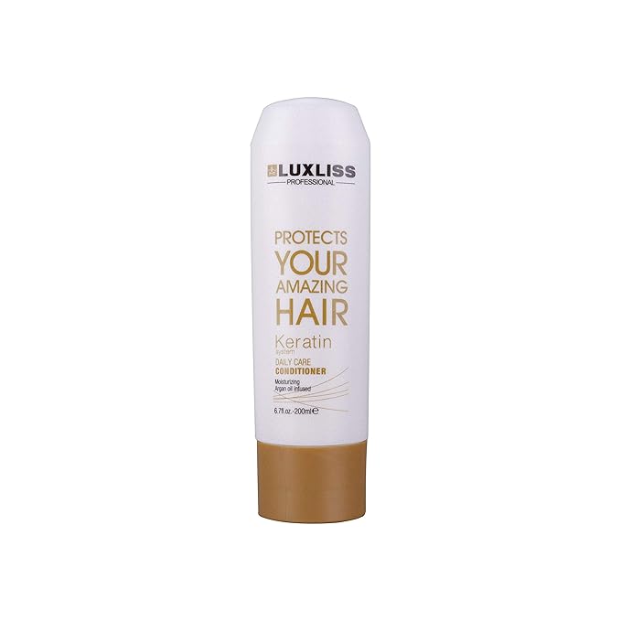 Luxliss Keratin Smoothing Treatment and Keratin Daily Care Shampoo & Conditioner Set Professional Results Straightens and Smooths Repair Hair