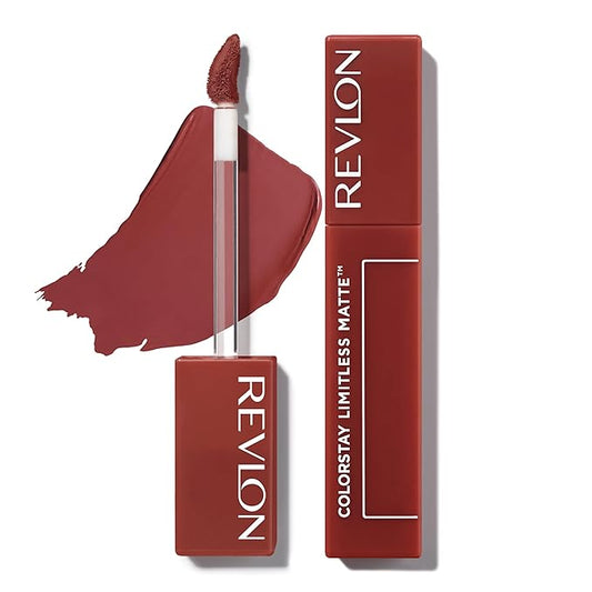 Revlon ColorStay Limitless Matte Liquid Lipstick, Vegan Formula, No-Budge, Longwear Lip Color, Long Lasting, Lightweight/Comfortable, Waterproof, 013 Real Deal, 0.17 fl oz