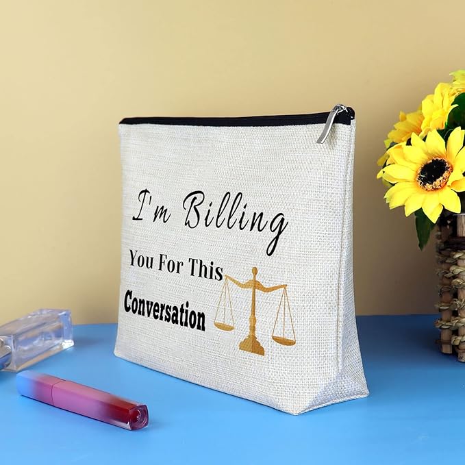 Lawyer Gifts for Women Makeup Bag Lawyer Appreciation Gift Thank You Gift for Lawyer Paralegal Attorney Judge Legal Assistant Law Student Graduation Birthday Gifts Cosmetic Bag Travel Makeup Pouch