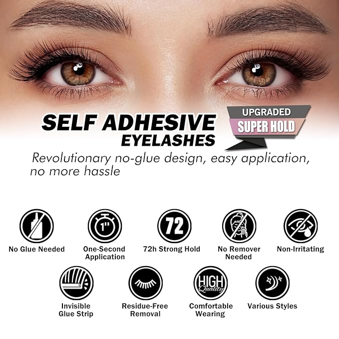 NO-STEM Self Adhesive Eyelashes Upgraded Lash Clusters 156 PCS Mix Length EASITENSION Clusters Kit DIY Eyelashes Pre Glued No Glue Needed 10MM~12MM