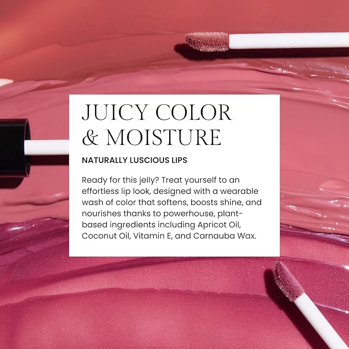 OFIR Hue Hydrator Sheer Lip Jelly, Luminous Gloss, Plant-based, Hydrating, Subtle Color, 0.135 fl oz (Zest - Burnt Orange)