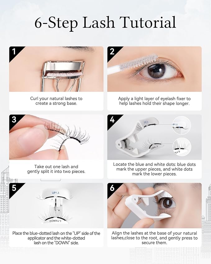 WOSADO Magnetic Eyelashes with Applicator Kit, [V9 Plume Black] Reusable Magnetic Lashes without Eyeliner, Glue-free False Lashes, Waterproof, Lightweight, Suit for Natural Makeup