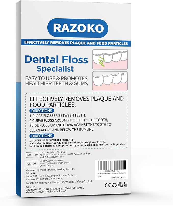 Dental Floss Picks Toothpicks 250pcs with Portable Cases and 100pcs BrushPicks Interdental Toothpicks