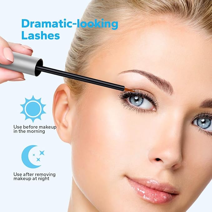 CharmCherry Eyelash Growth Serum (0.17 oz), Lash Serums for Fuller & Longer Looking Alluring Eyelashes, Eyelash Serum for Eyelashes & Eyebrows, Premium Lash Growth Serums for Eyelash Extensions