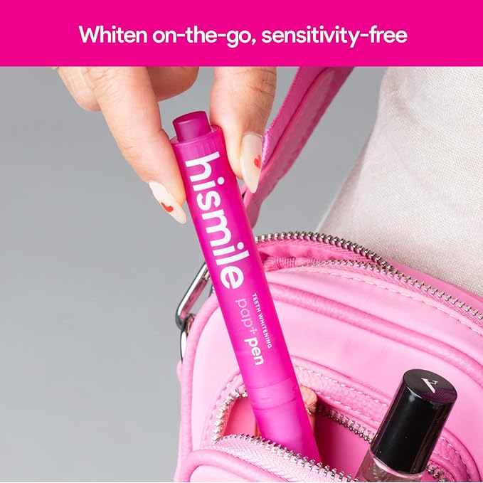 HISMILE Pap+ Whitening Pen - Peroxide-Free Teeth Whitening Pen for Sensitive Teeth, Whiten Hard to Reach Places