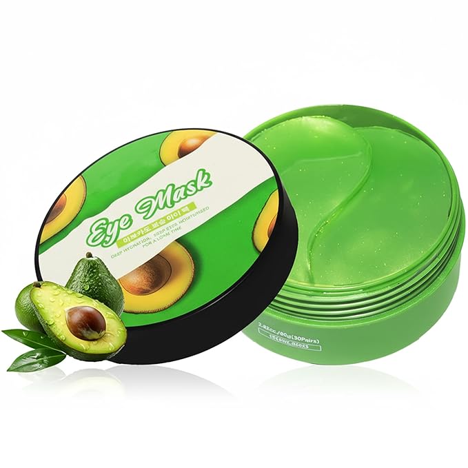Belluxe Avocado Eye Mask – Nourishing & Moisturizing Eye Gel Patches for Dry Skin & Wrinkles, Hydrating Under Eye Mask for Collagen Boost