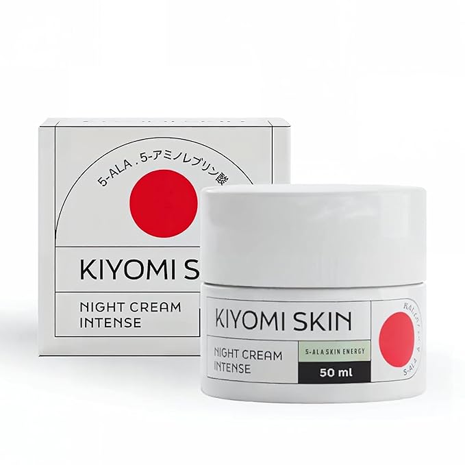 Kiyomi Skin Night Cream Intense - Overnight Face Cream with 5-ALA, Resveratrol, Ceramides, Peptides - Anti-Aging Facial Moisturizer for Fine Lines, Wrinkles, Skin Barrier - German Made - 1.7 Fl Oz