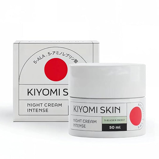 Kiyomi Skin Night Cream Intense - Overnight Face Cream with 5-ALA, Resveratrol, Ceramides, Peptides - Anti-Aging Facial Moisturizer for Fine Lines, Wrinkles, Skin Barrier - German Made - 1.7 Fl Oz
