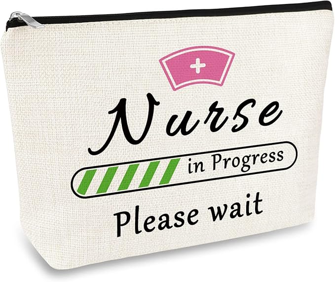 Nurse Makeup Bag Nurses Day Appreciation Thank You Gifts Cosmetic Bag for Women Nursing Student Gift RN Birthday Graduation Christmas Medical Assistant Present Travel Zipper Toiletries Pouch