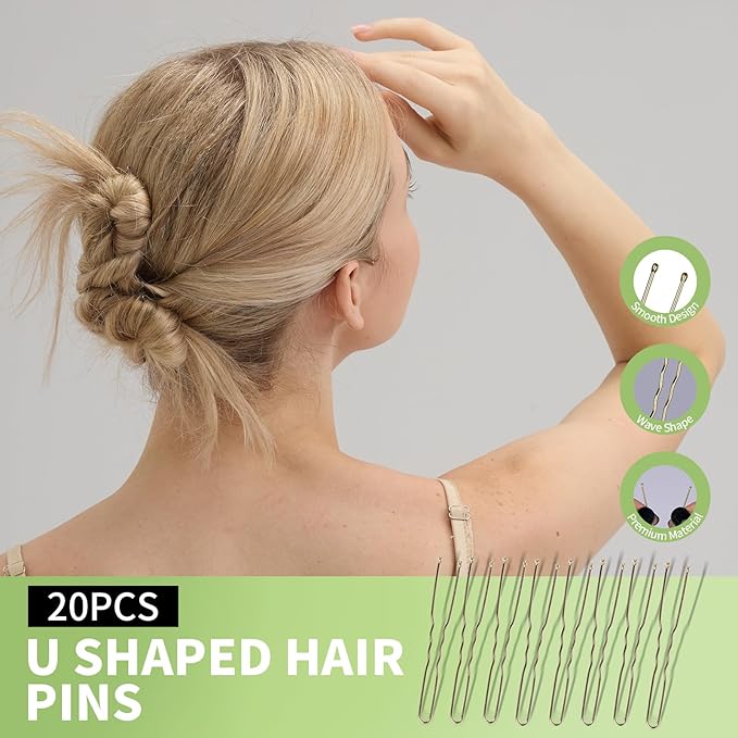 Teenitor Hair Accessories Kit for Woman & Girls: 500pcs Elastic Hair Bands; 30pcs Ponytail Holders, 30pcs Seamless Thick Hair Bands; 40pcs Bobby Hair Pins (Beige)