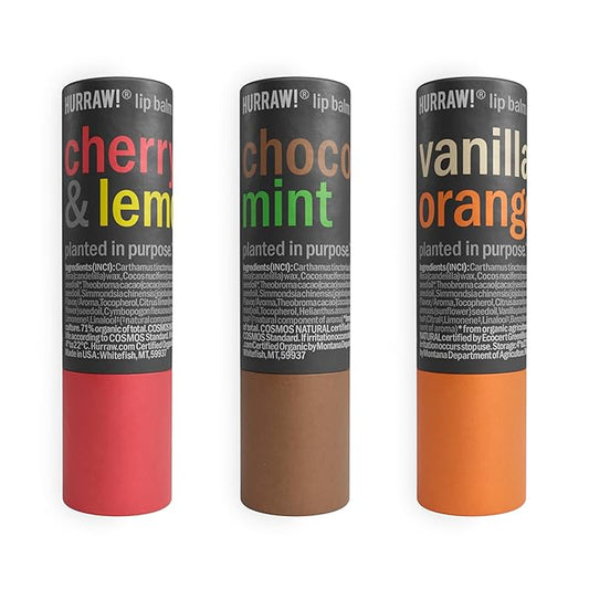 Hurraw! Cherry Lemon, Chocolate Mint &