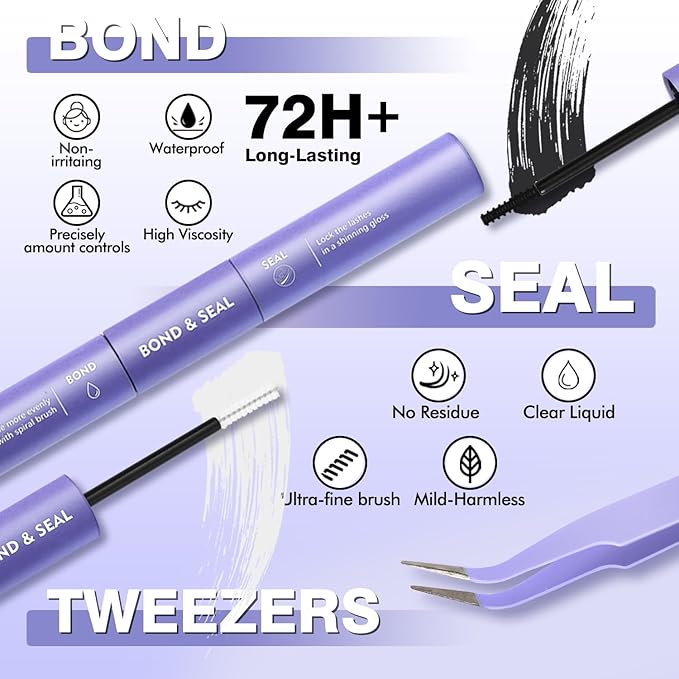 DIY Lash Clusters Kit 30-100D Volume Eyelash Extension Kit 8-16mm Thick Individual Lashes 708pcs with Lash Bond and Seal, Lash Tweezers, lash brush,Super Thin Band Eyelashes