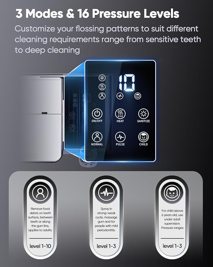 MySmile LP233 Pro Electric Water Flosser Lightning Silver and LP221 Cordless Water Flosser Midnight Black Combo
