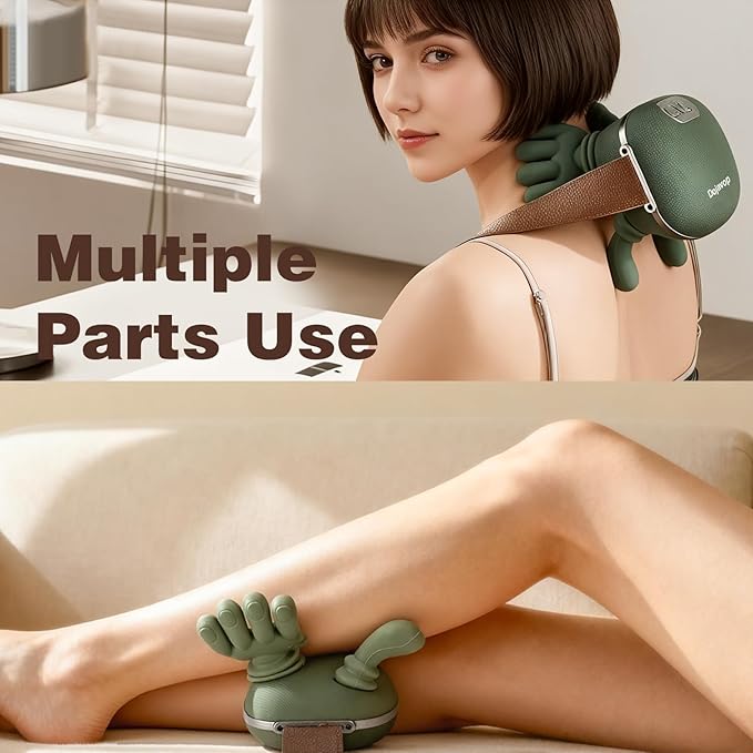 Neck Massager with Heat for Pain Relief Deep Tissue Cordless Neck and Shoulder Massager with Heat and Fingers Bionic Hand Electric Cervical Back Massagers 2026 (Upgraded Version)