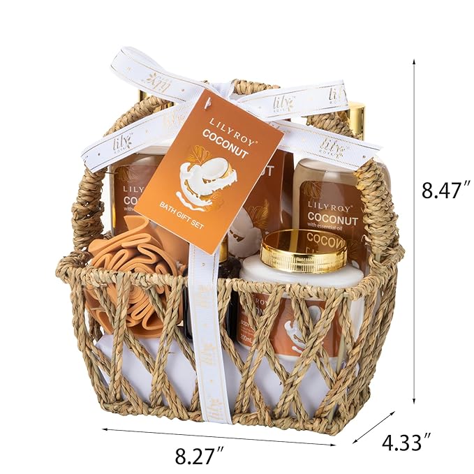 Valentines Day Gifts for Women - 7Pcs Luxury Bath and Body Gift Basket Set for Women & Men Perfect Gift | Mothers Day Gifts for Mom, Fathers Day, Birthday, Christmas Gift for Her & Him All Occasion