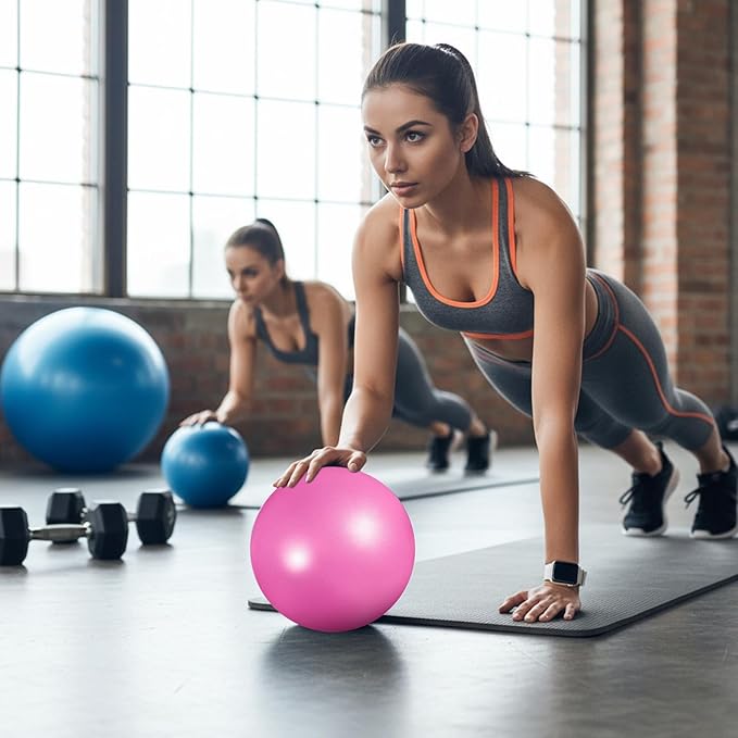Aoriher 10 Pcs Small Exercise Pilates Ball 9 Inch Mini Yoga Balls Anti Burst and Slip for Stability, Fitness, Physical Therapy, Stretching & Core Strength Workout at Home Gym Office