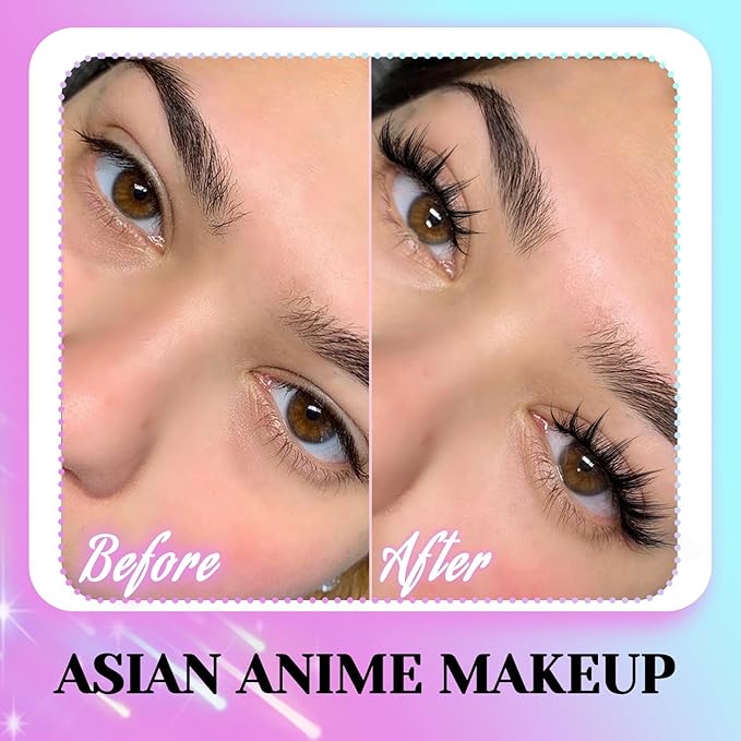 Losha Lashes Spiky Manga Lashes 14 Pairs Anime False Eyelashes Natural Wispy Eye Lashes Pack Soft Asian Fake Eyelashes (Fairy Only)
