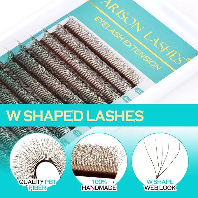YY Eyelash Extensions Supplies Y Lash 5D Premade Fans 0.07C Curl Volume Lash Extensions Easy Fanning Lashes Matte Black Volume Eyelash Extensions(Brown 5D-0.07C-15mm)