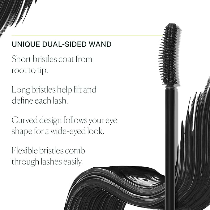 Well People Expressionist Curling Mascara, Curved Brush and Weightless Formula Lift, Separate and Nourish Lashes with Olive and Jojoba Oils, Smudge-Resistant, Clump- and Flake-Free, Black