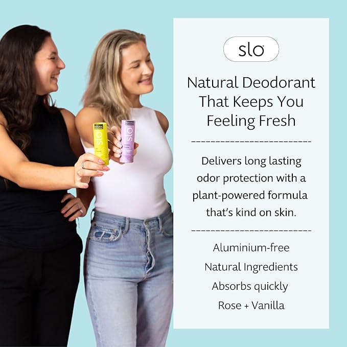 Slo | Natural Deodorant - All Natural Ingredients, Vegan & Cruelty Free, Compostable Packaging | Cedar + Sage, (1.94oz/55g)