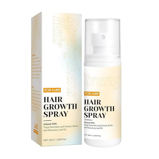 Rosemary Oil & Biotin Hair Growth Spray for Scalp | Non-Greasy Formula to Reduce Hair Thinning & Prevent Hair Loss, 60ml Bottle